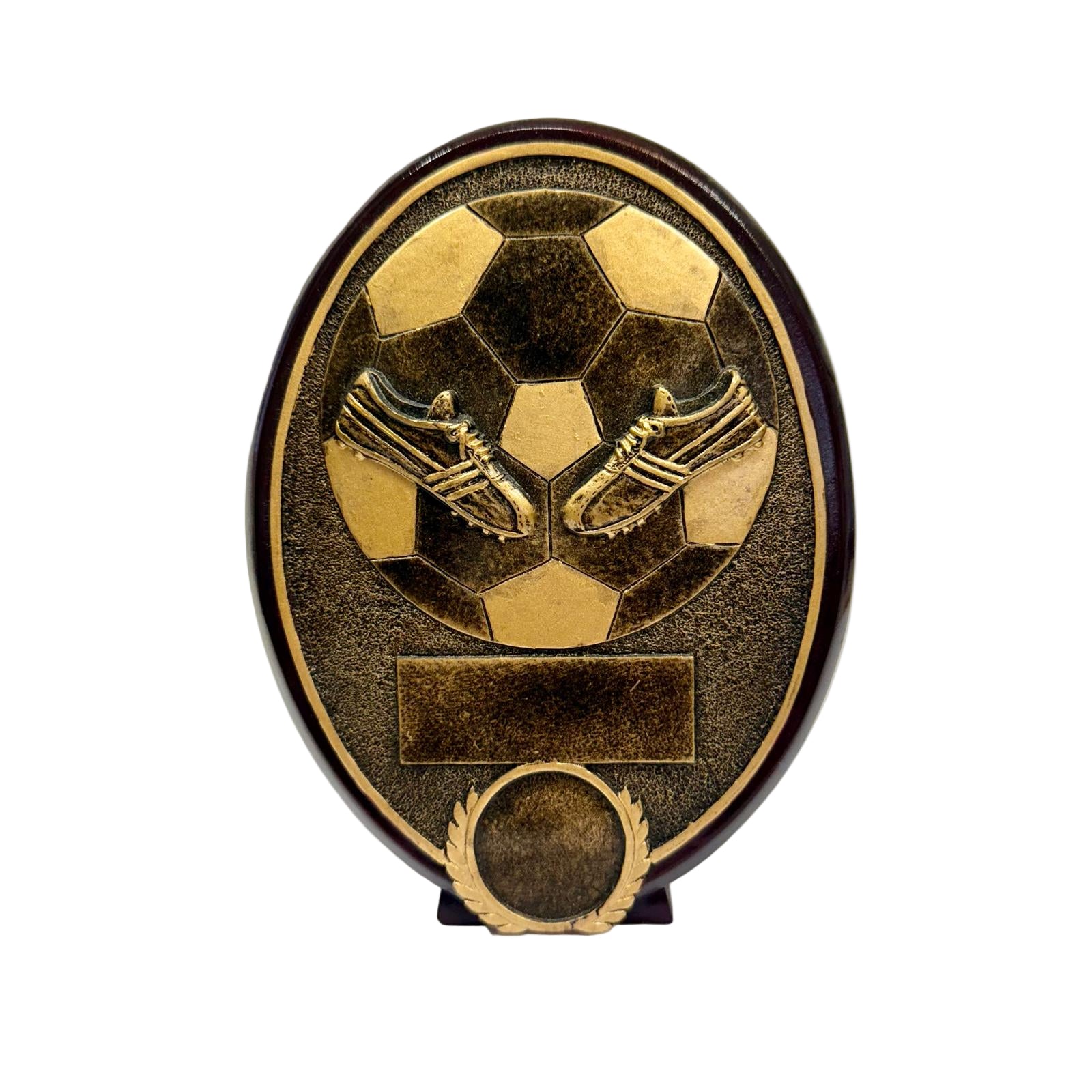 Golden Kicks Soccer Resin Plaque Trophy
