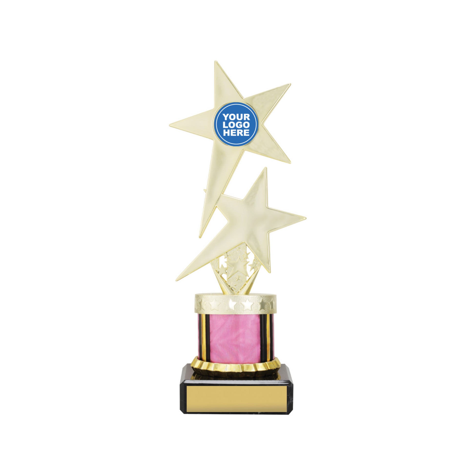 Pink Twin Star Logo Trophy