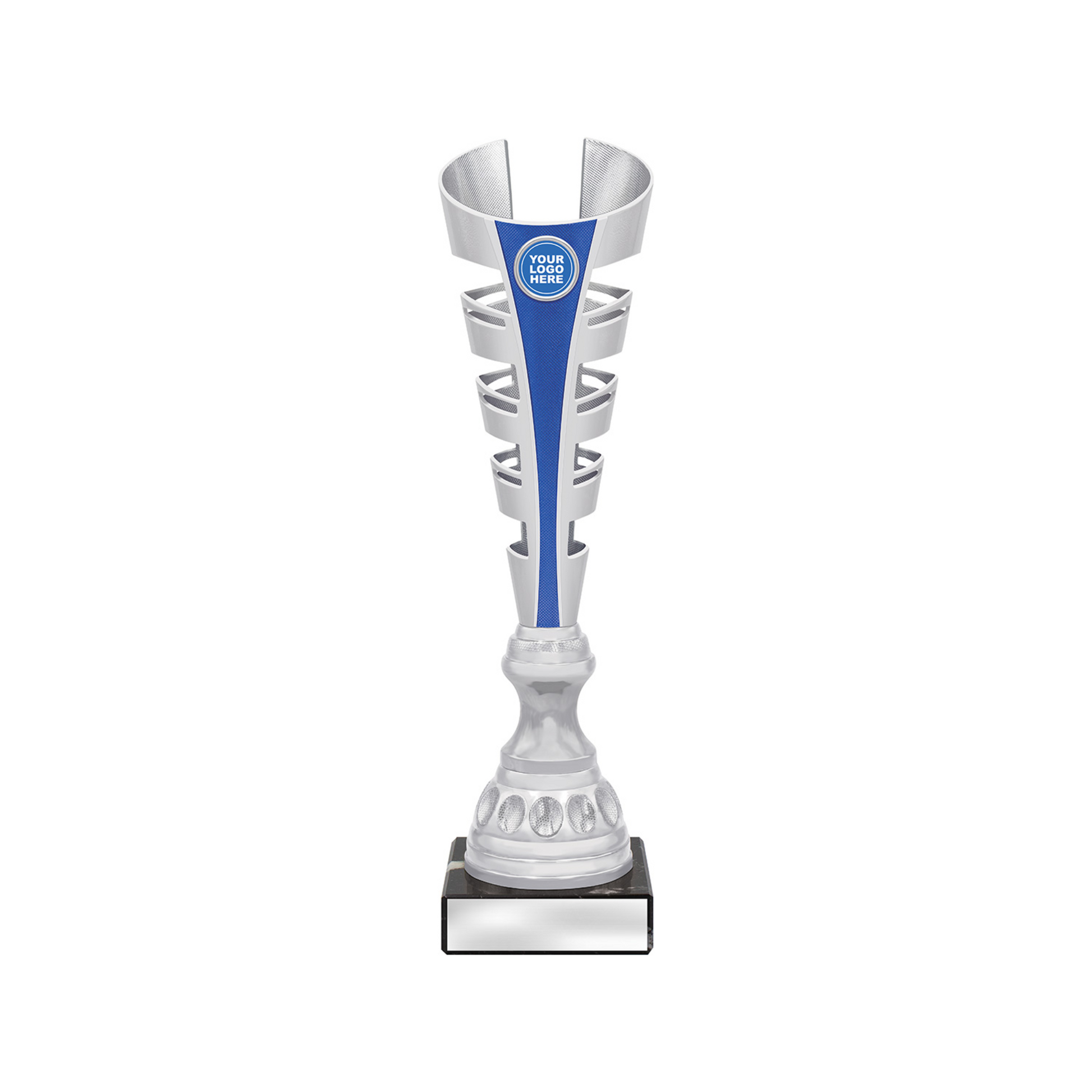 Gauntlet Trophy Blue Silver Cup